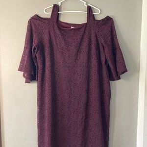 Catherine’s cold shoulder lace dress